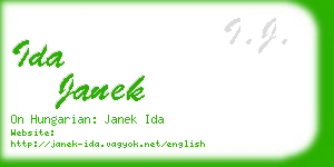 ida janek business card